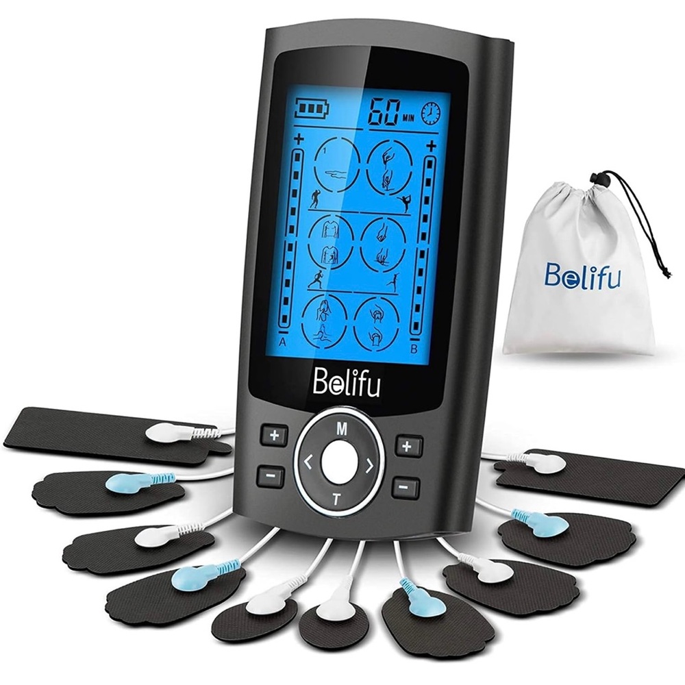 NEW/SEALED Belifu Dual Channel TENS EMS Unit 24 Modes Muscle Stimulator